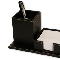 pen Stand Black with Pad