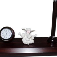 ganeshawith pen and clock